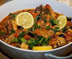 Stoofpot van lamsborst met munt en citroen